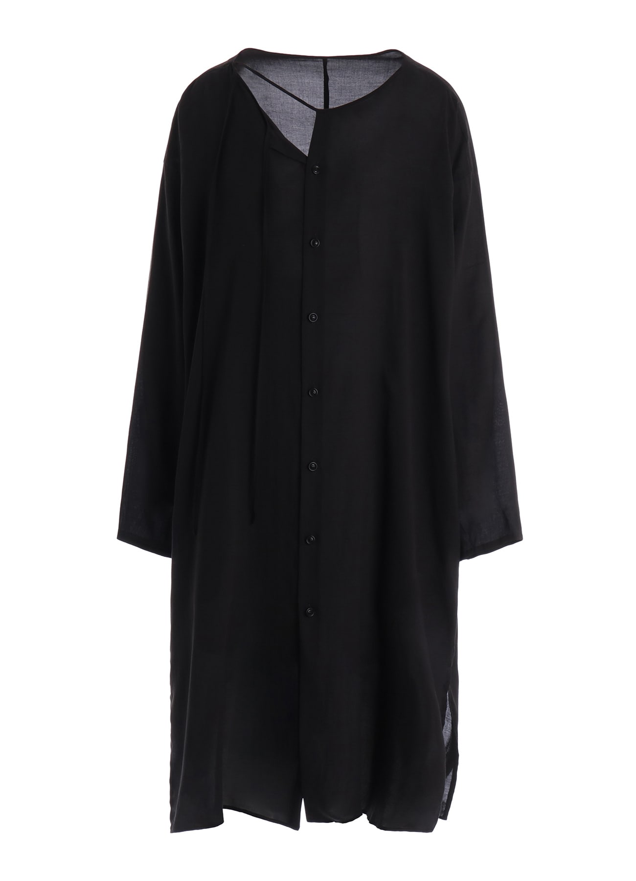 CELLULOSE LAWN COLLAR LESS DRESS