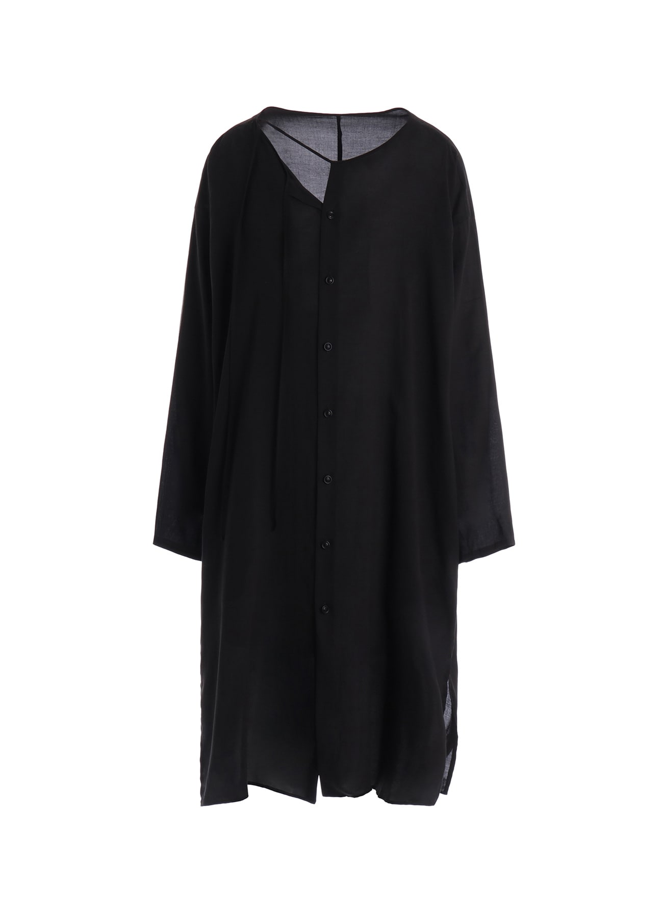 CELLULOSE LAWN COLLAR LESS DRESS