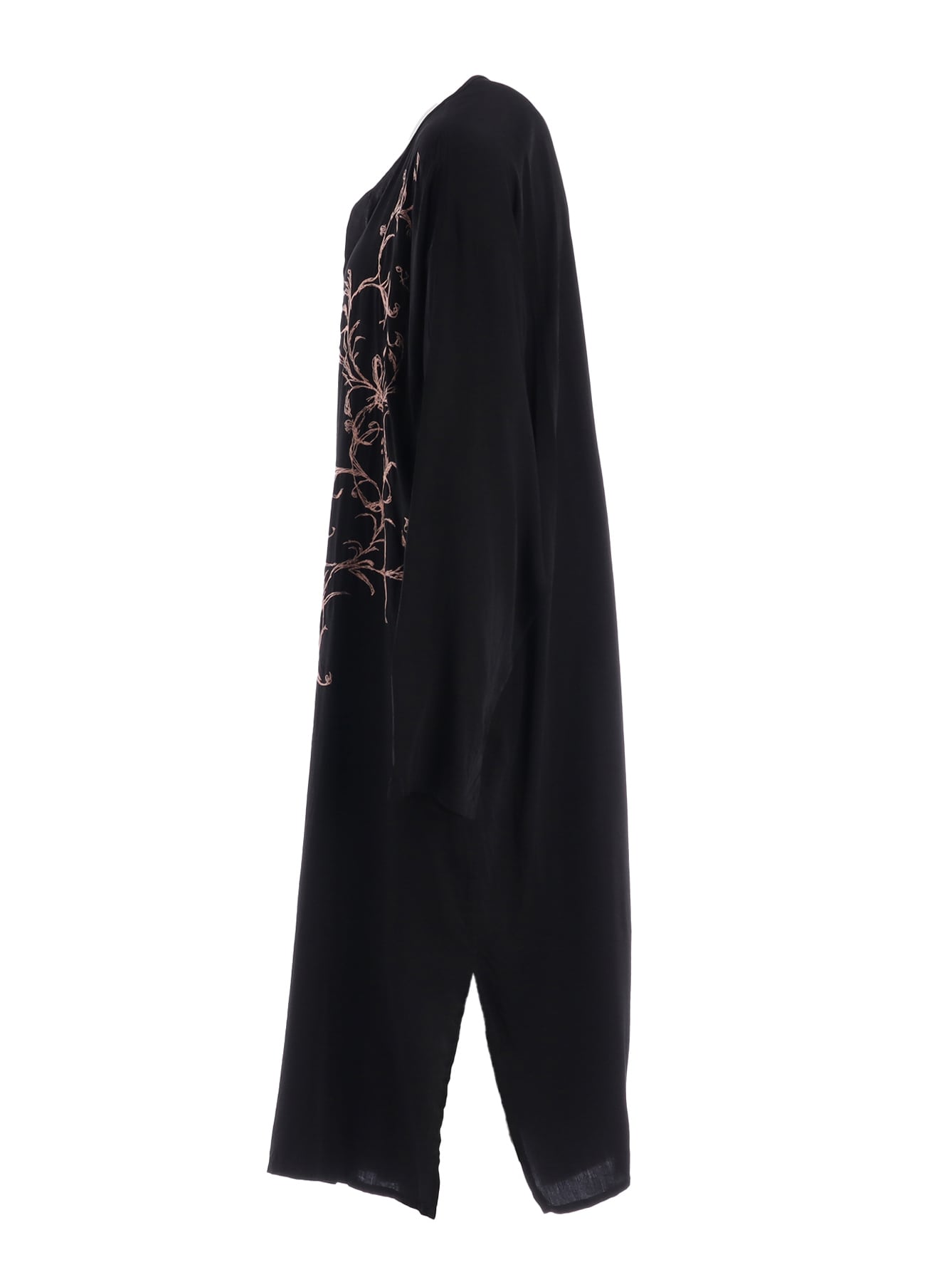 CU/ DUNGAREE TWILL BOTANICAL COLLARLESS DRESS