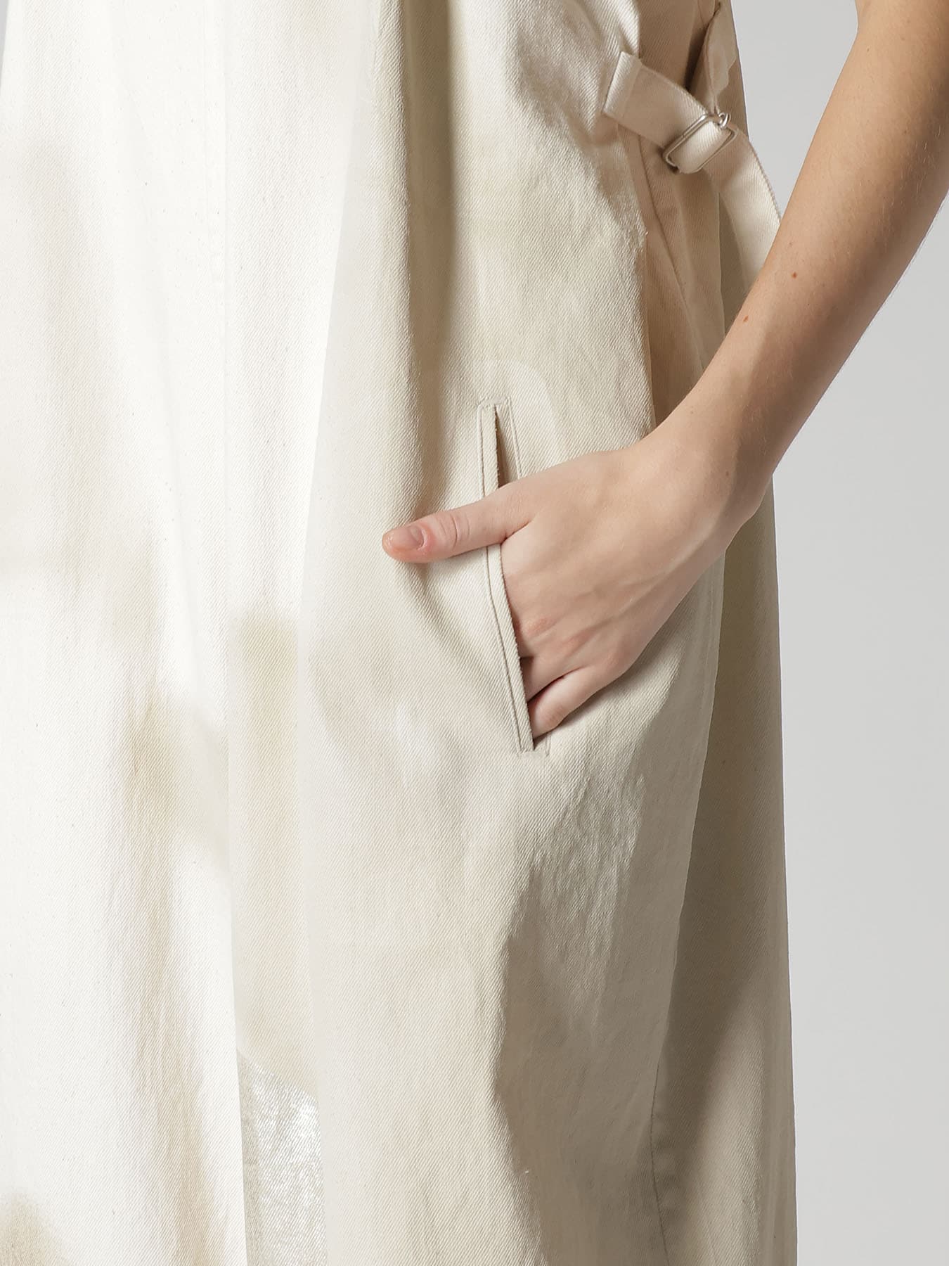 8OZ DENIM FOIL PRINT SALOPETTE PANTS