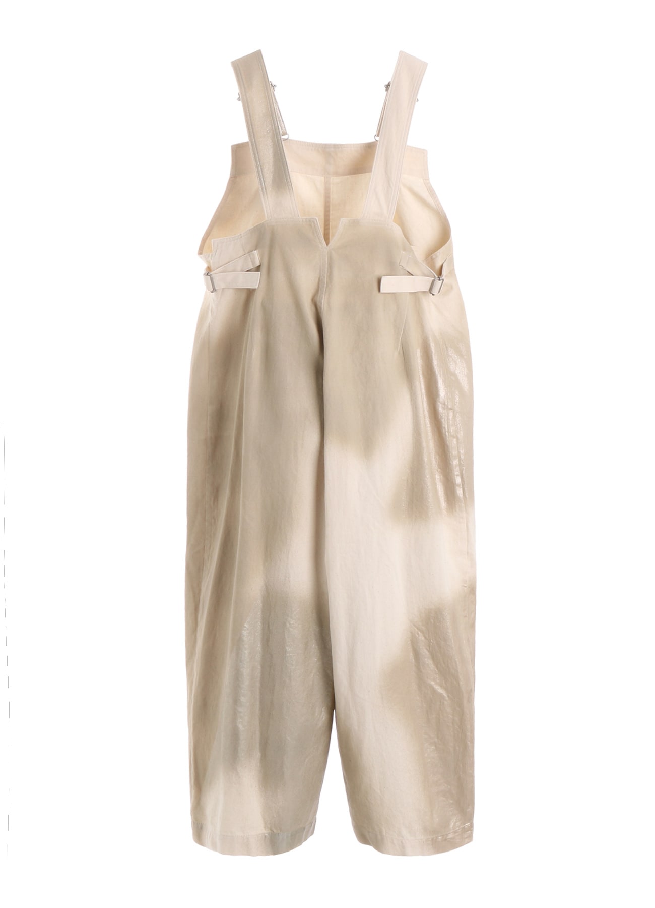 8OZ DENIM FOIL PRINT SALOPETTE PANTS