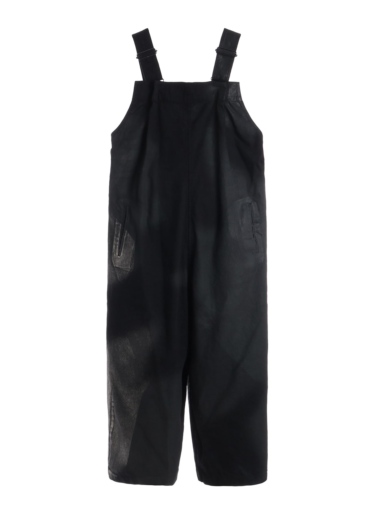 8OZ DENIM FOIL PRINT SALOPETTE PANTS