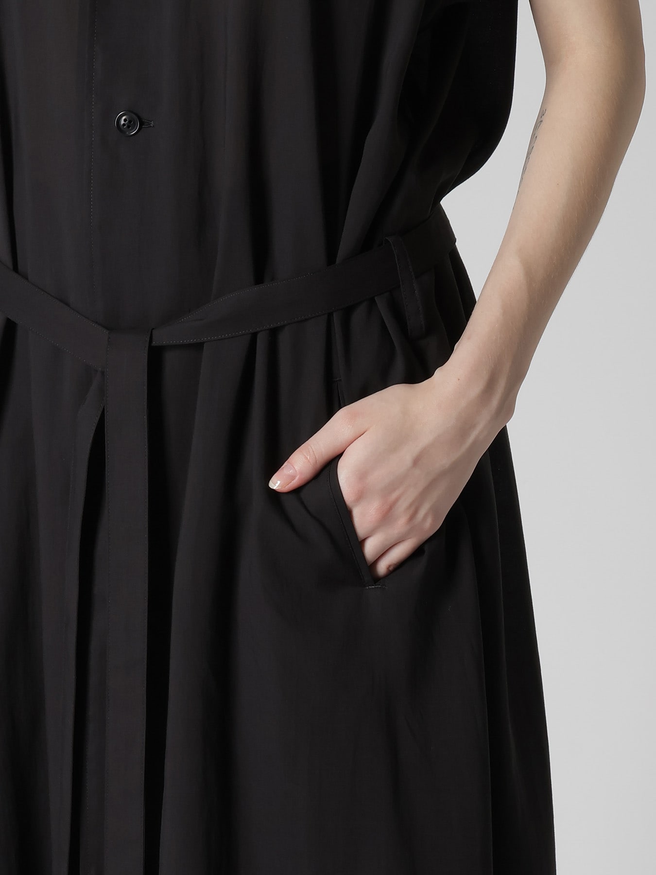 CELLULOSE LAWN BELTED DRESS