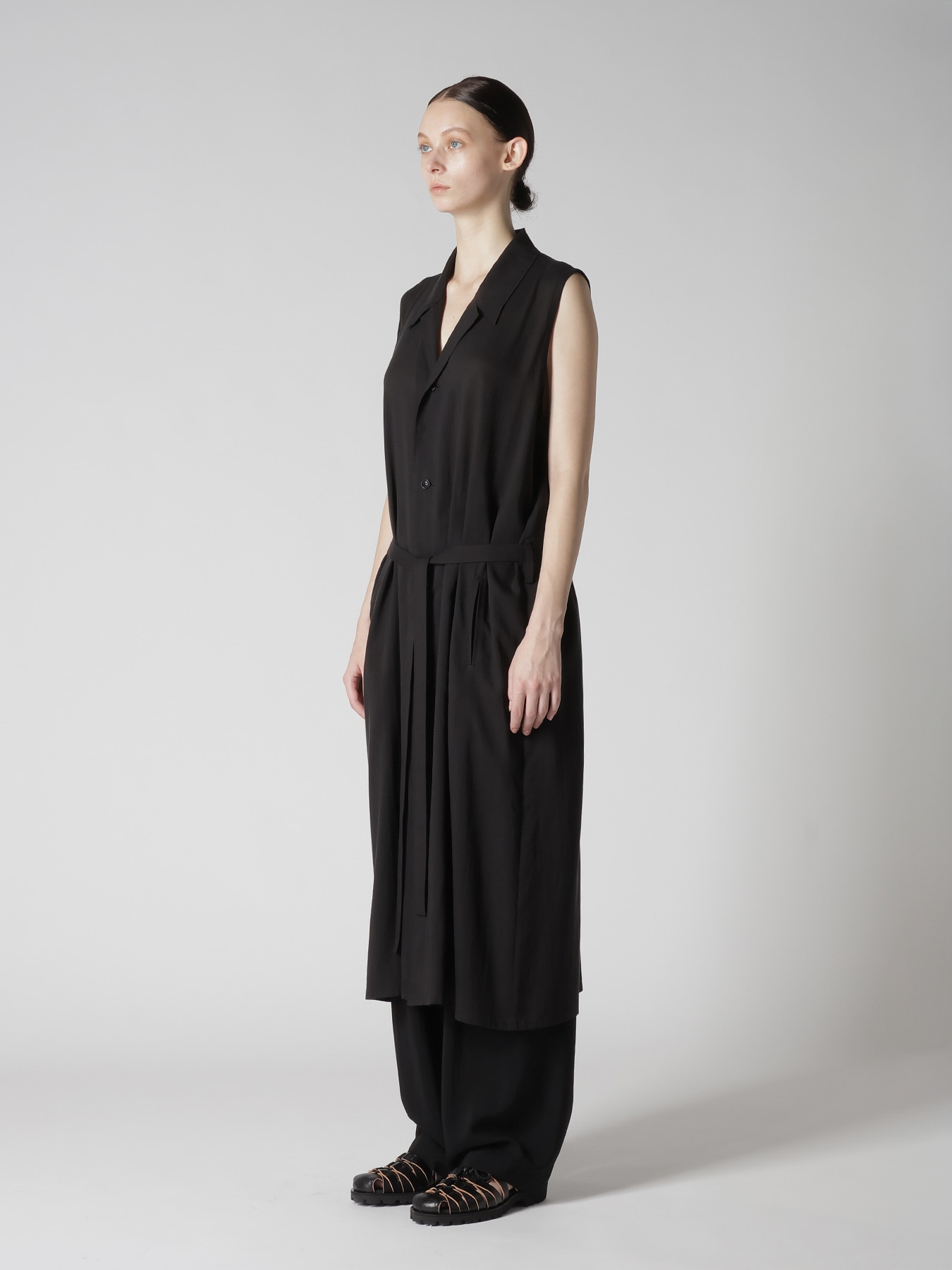 CELLULOSE LAWN BELTED DRESS