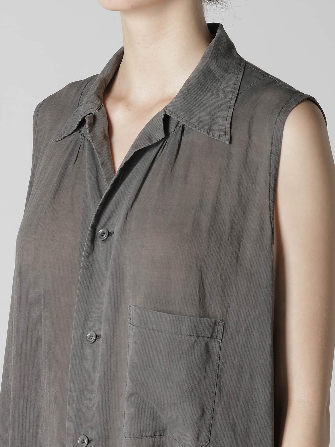 CUPRO/COTTON GARMENT GATHERED DRESS