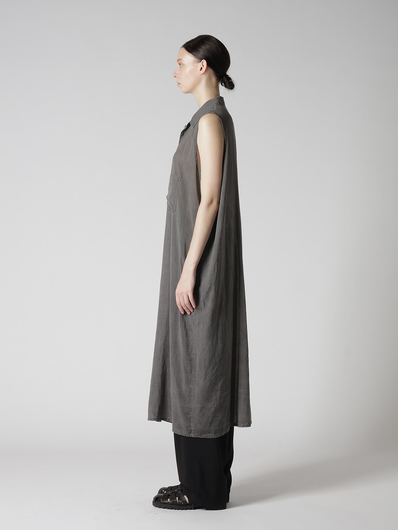 CUPRO/COTTON GARMENT GATHERED DRESS