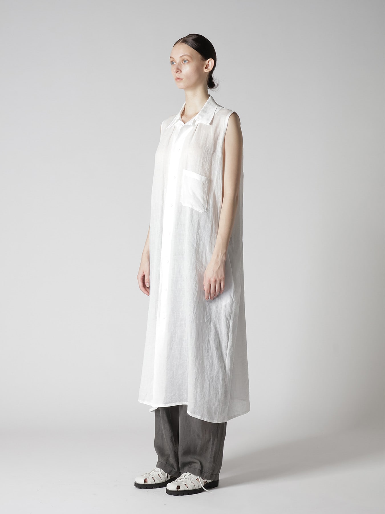 RAMIE NECK GATHER DRESS