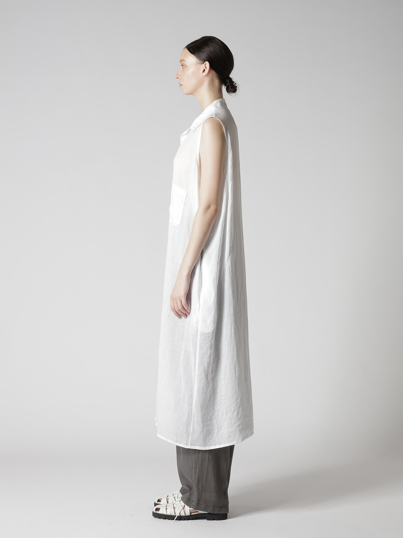RAMIE NECK GATHER DRESS