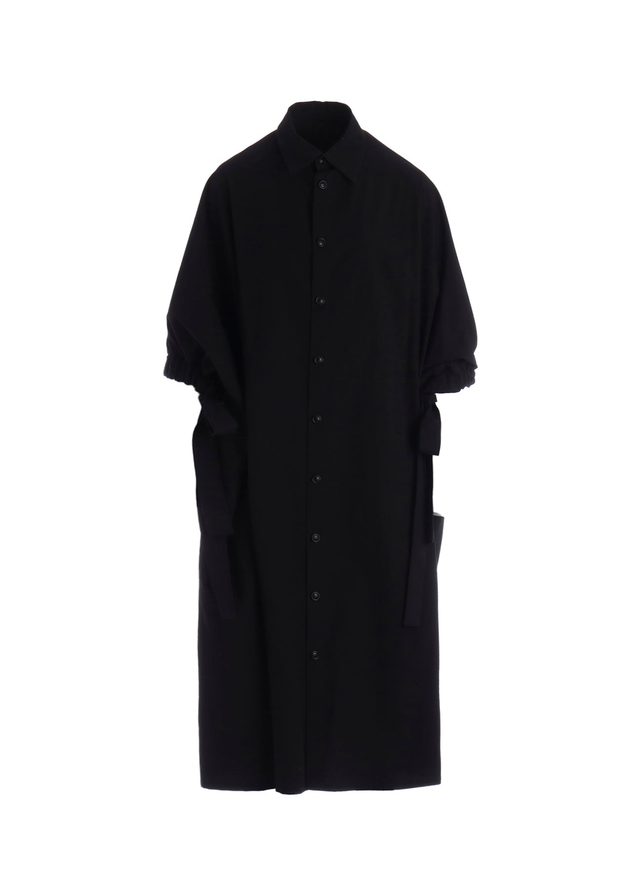 COTTON BROAD SLEEVE SHIRT DRESS