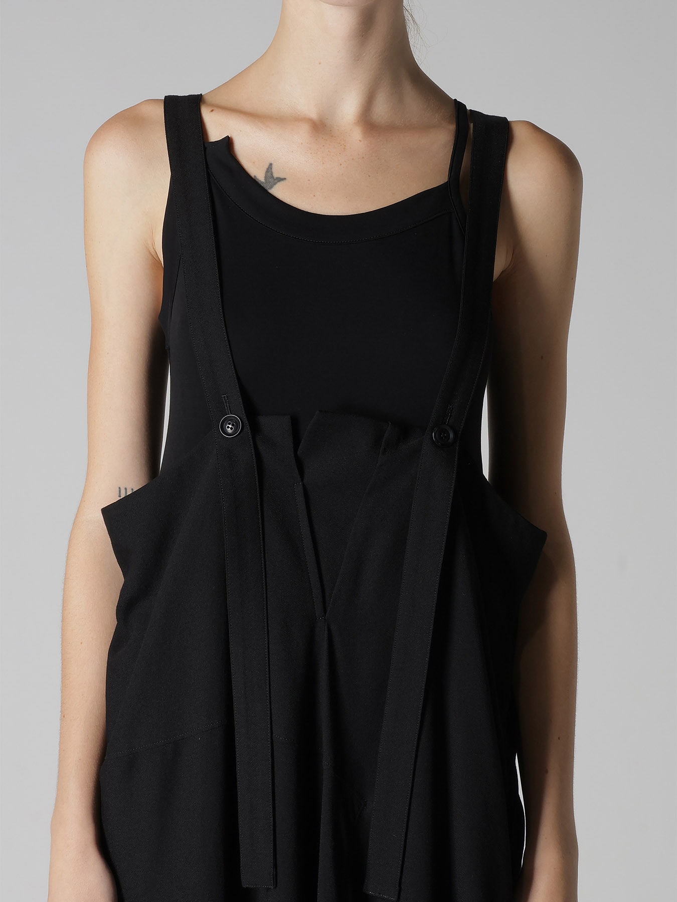 RY/NY GAUZE SHOULDER STRAP DRESS