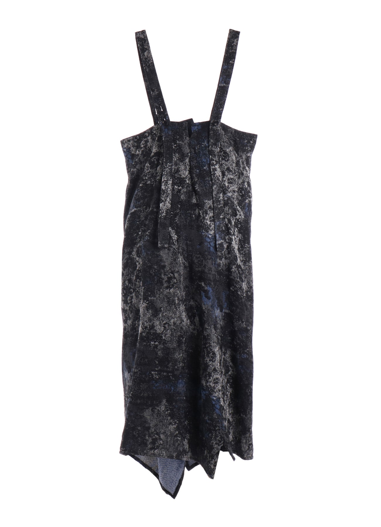 RUG PATTERN JACQUARD SHOULDER STRAP DRESS