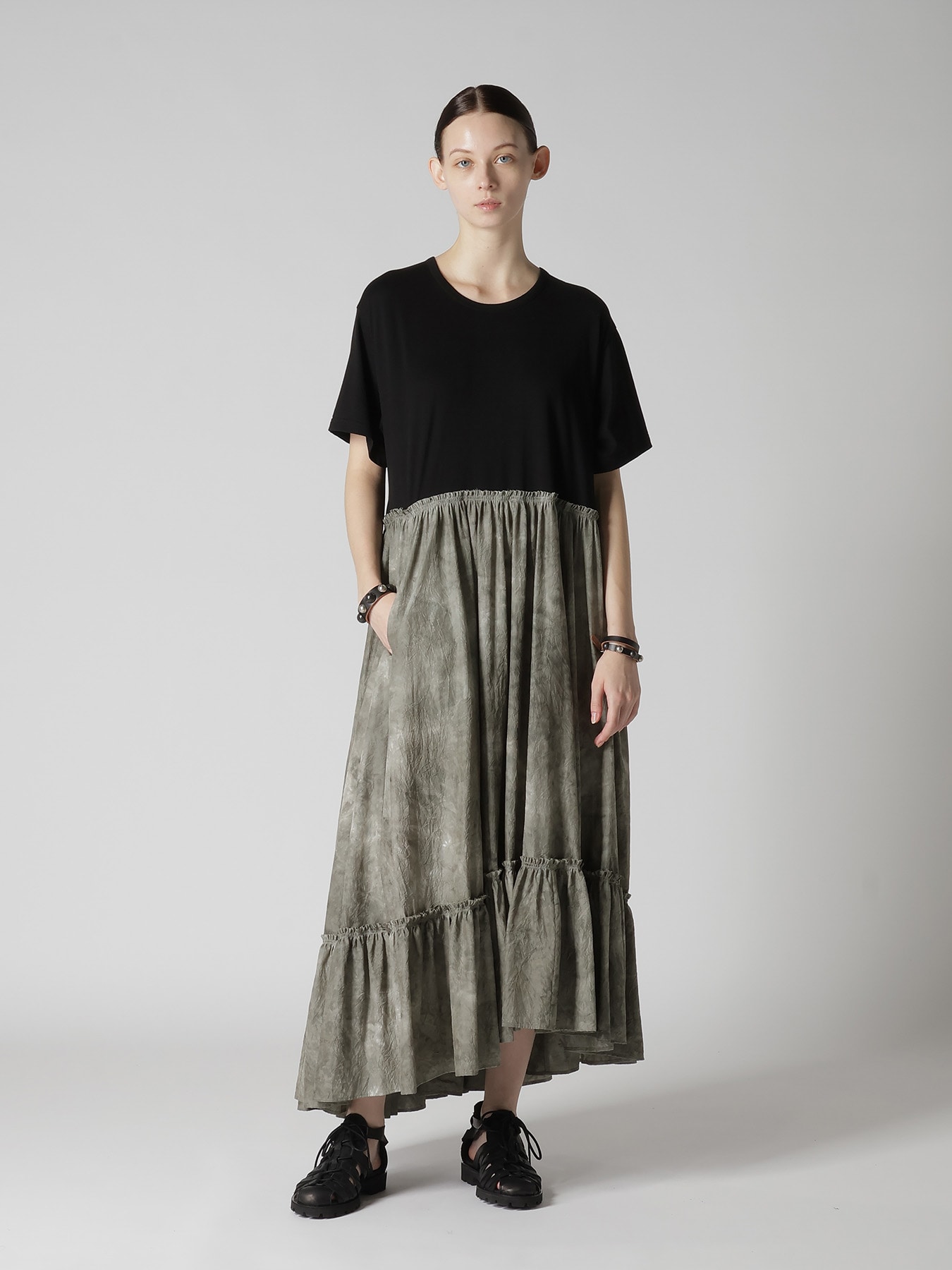 "CHUSEN" HALF SLEEVE DRESS