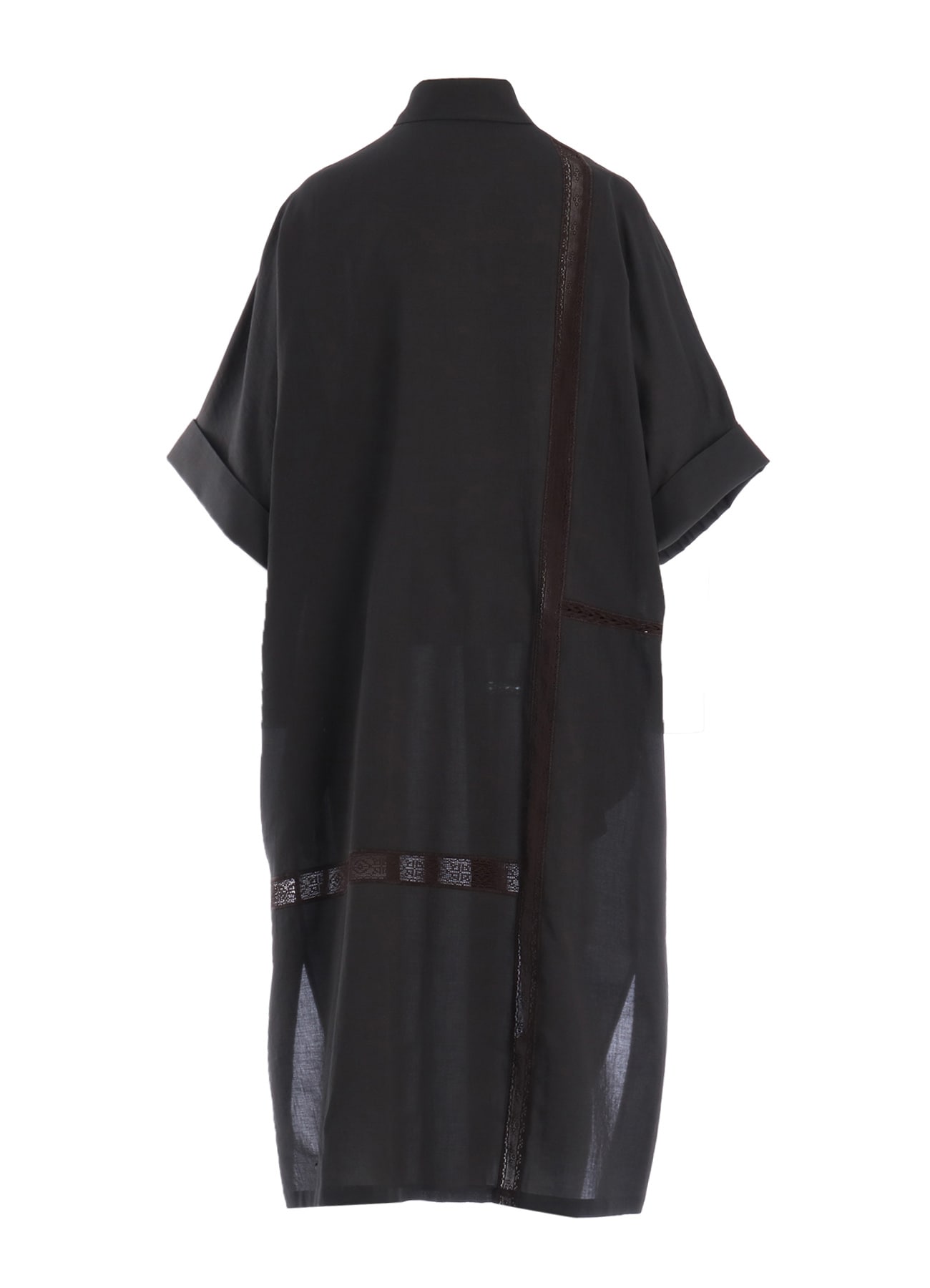 COTTON LACE PATCHWORK SHIRT DRESS