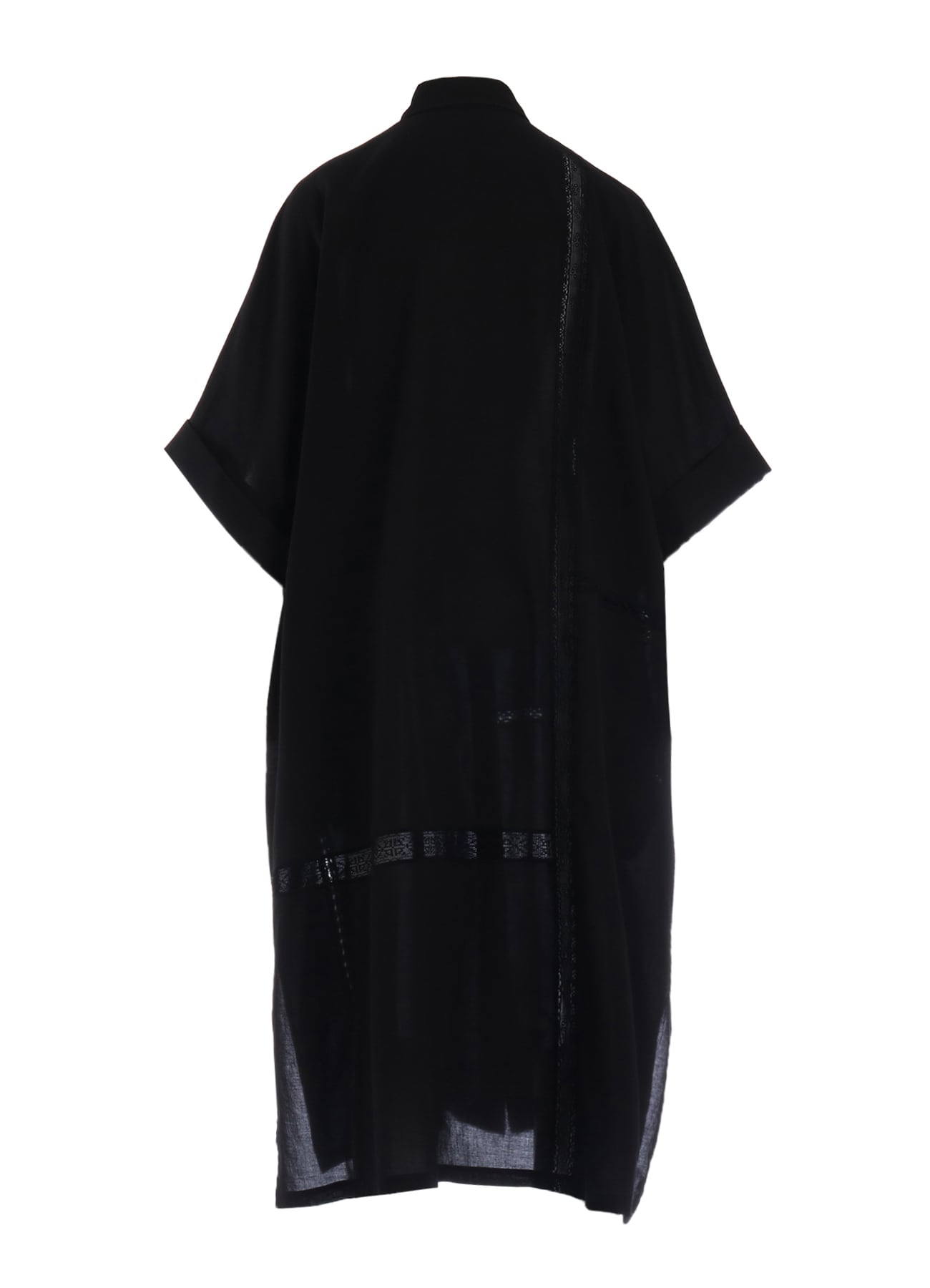 COTTON LACE PATCHWORK SHIRT DRESS