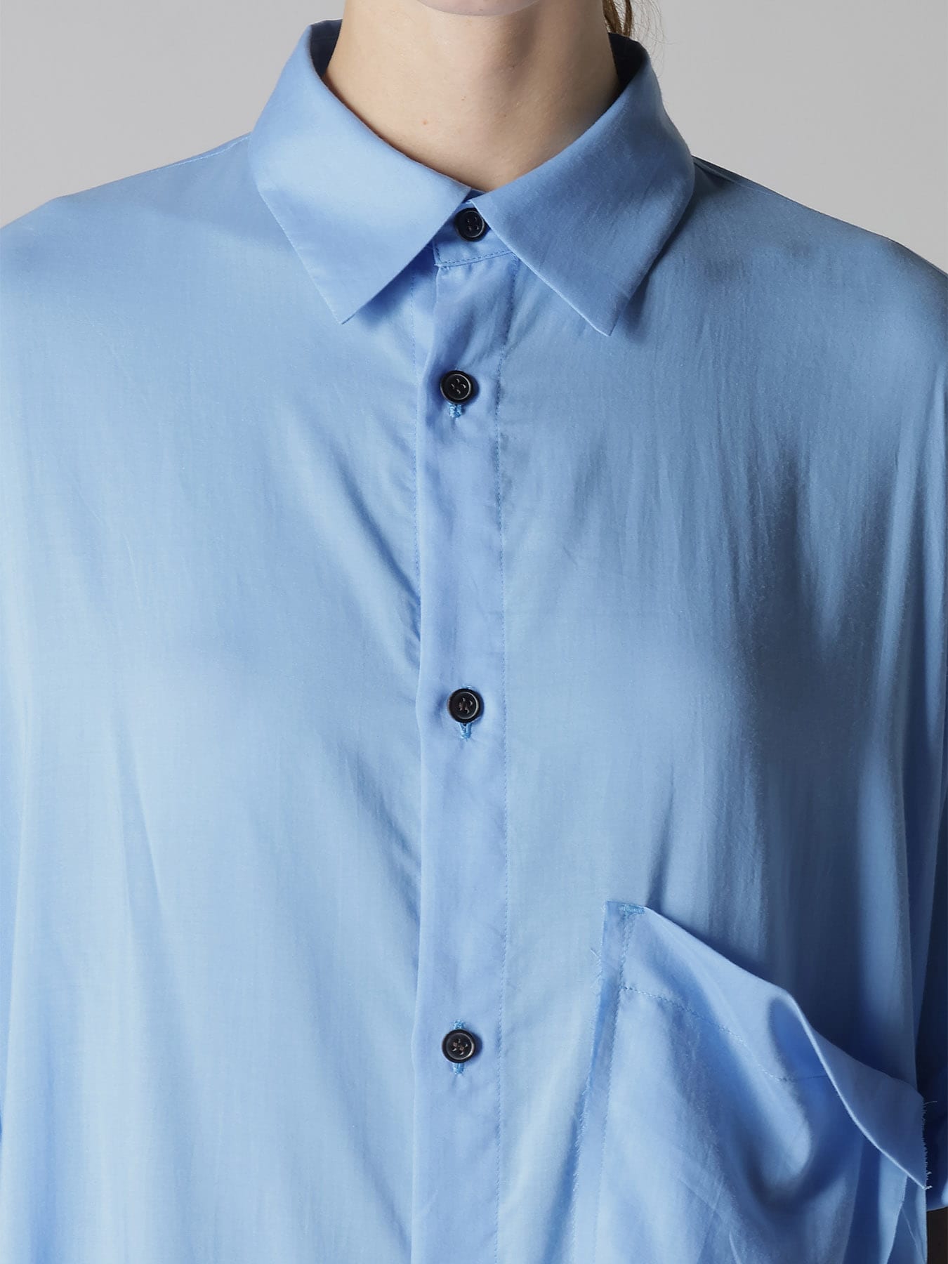 CELLULOSE LAWN ARRANGED SHIRT DRESS