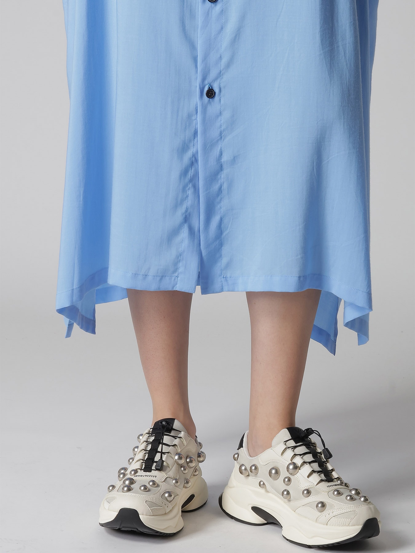 CELLULOSE LAWN ARRANGED SHIRT DRESS