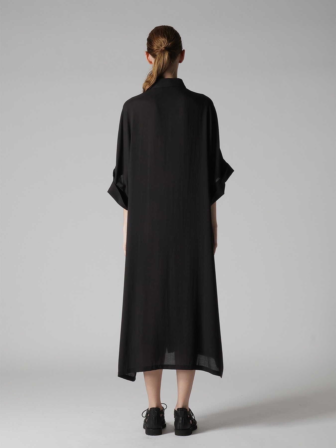 CELLULOSE LAWN ARRANGED SHIRT DRESS