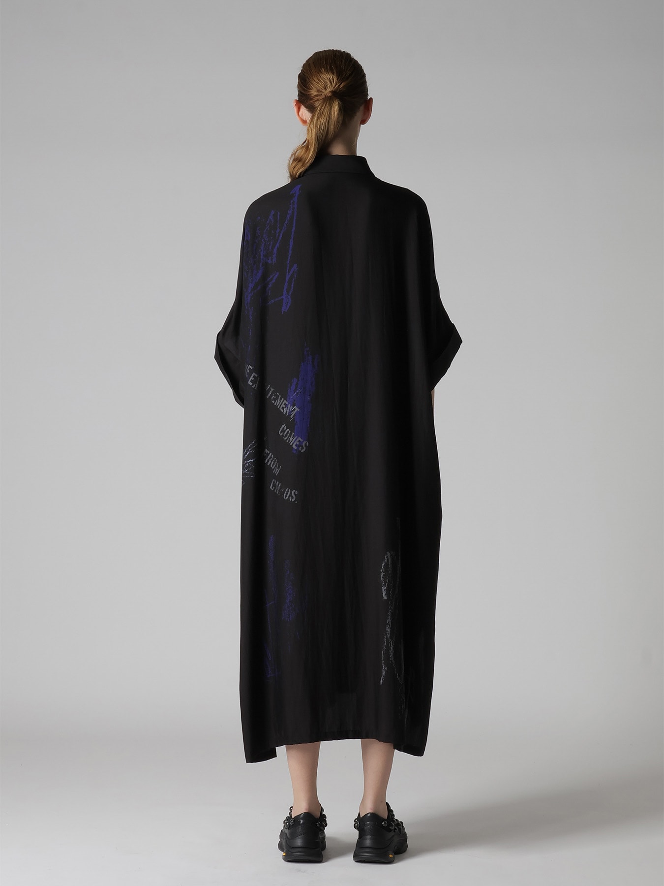 CUPRO/DUNGAREE TWILL SHIRT DRESS