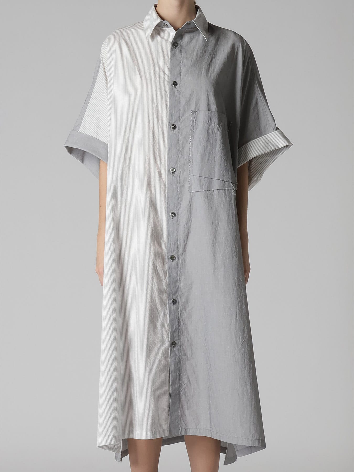 ARRANGED POCKET SHIRT DRESS