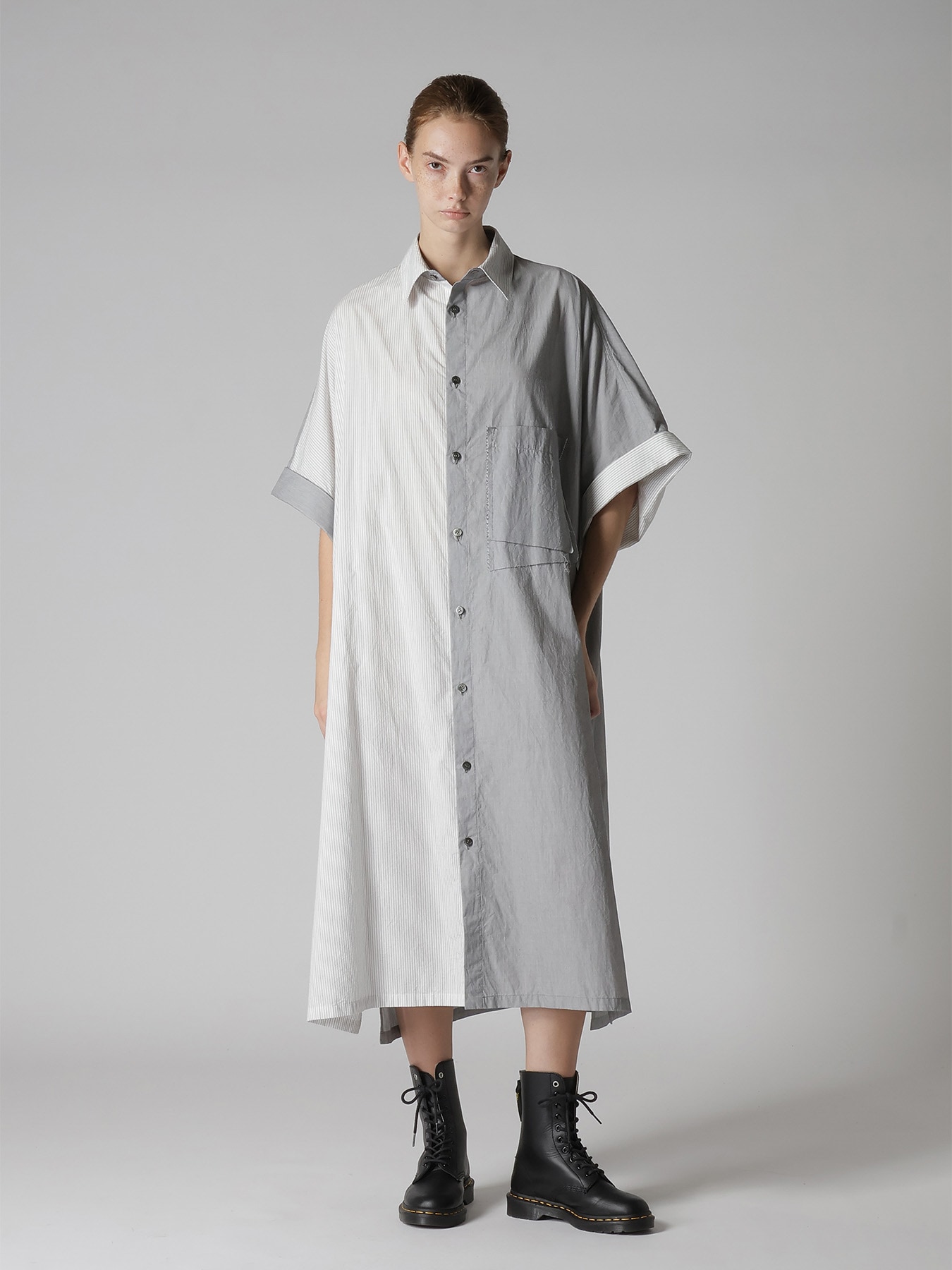 ARRANGED POCKET SHIRT DRESS