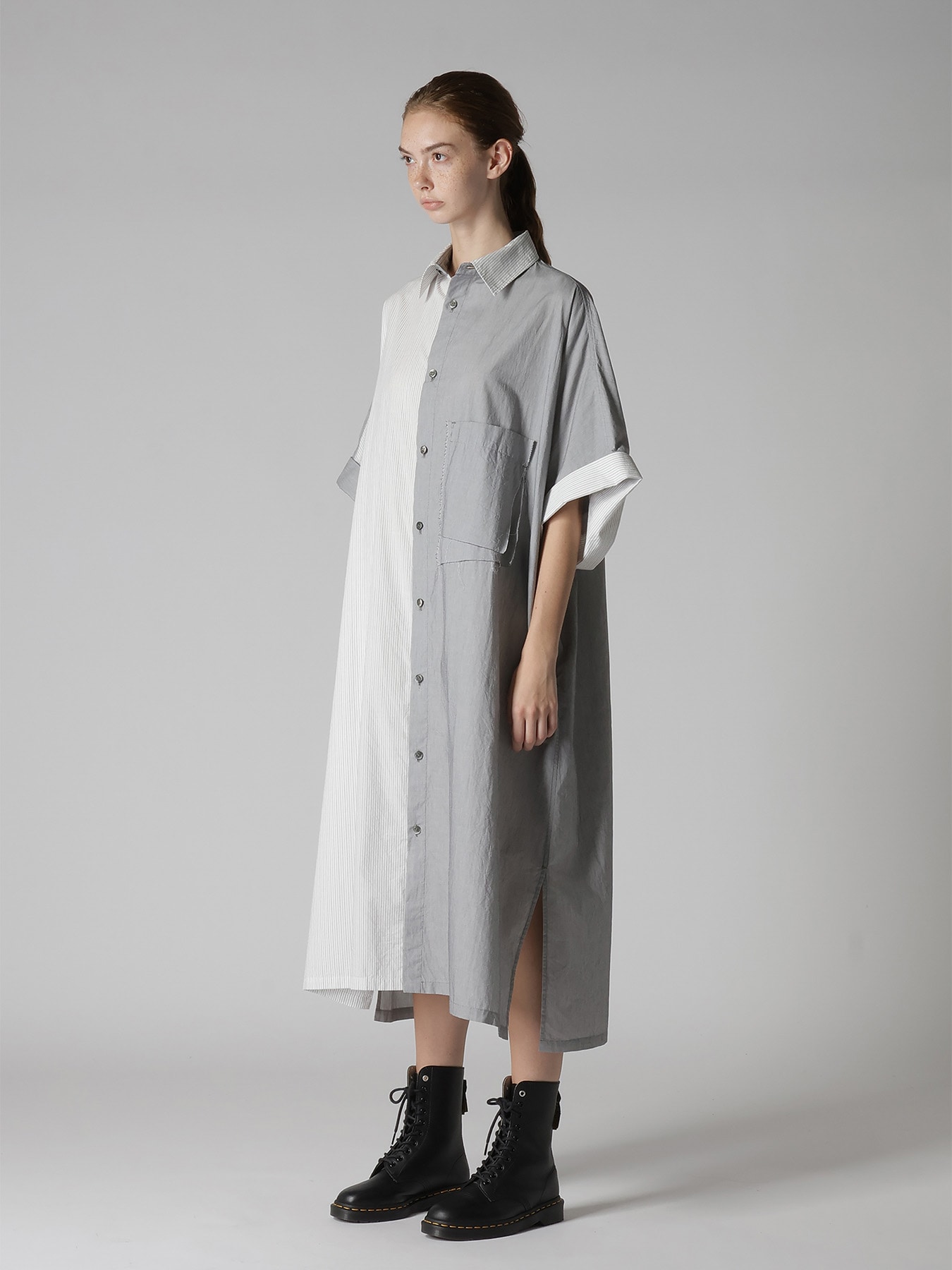 ARRANGED POCKET SHIRT DRESS
