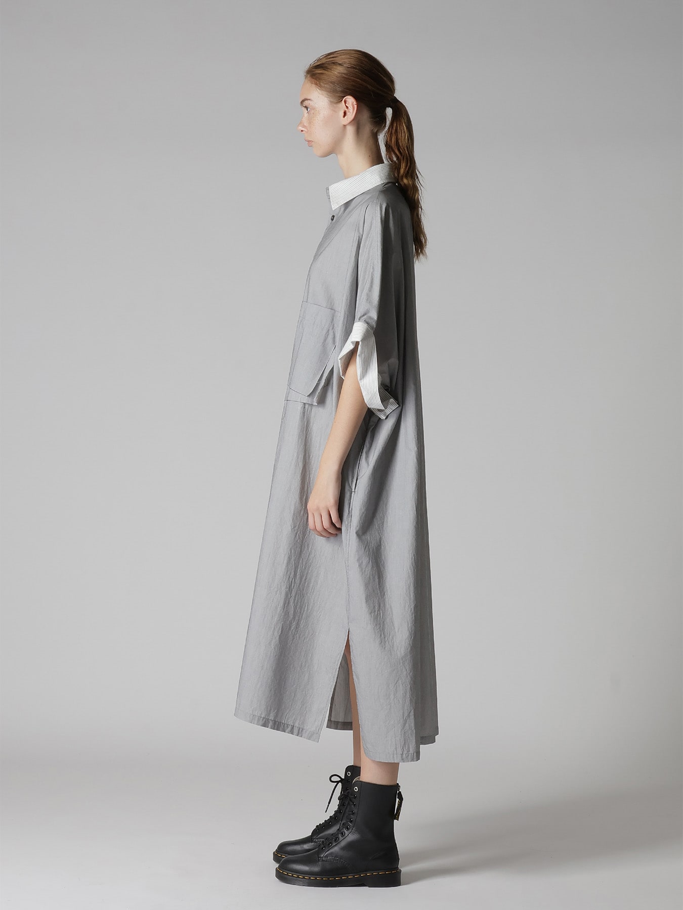 ARRANGED POCKET SHIRT DRESS