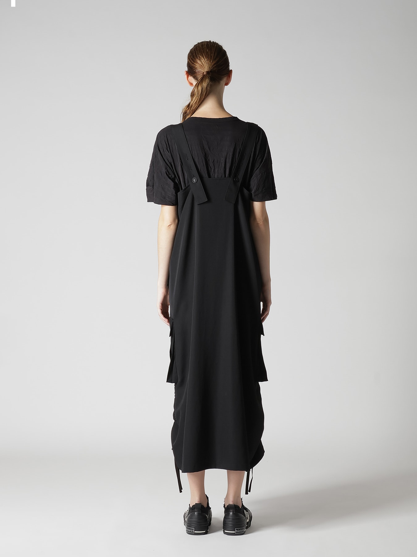 WOOL GABARDINE STRAP DRESS