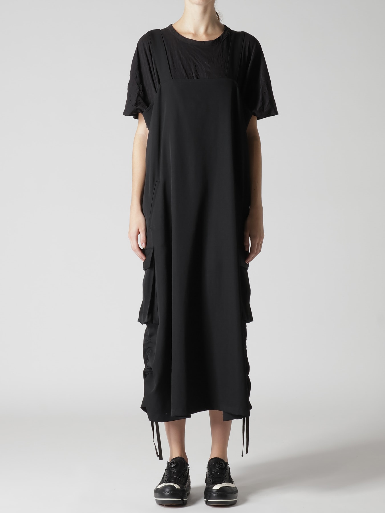 WOOL GABARDINE STRAP DRESS