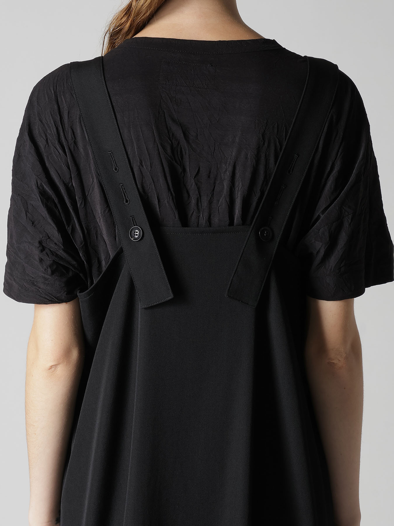 WOOL GABARDINE STRAP DRESS