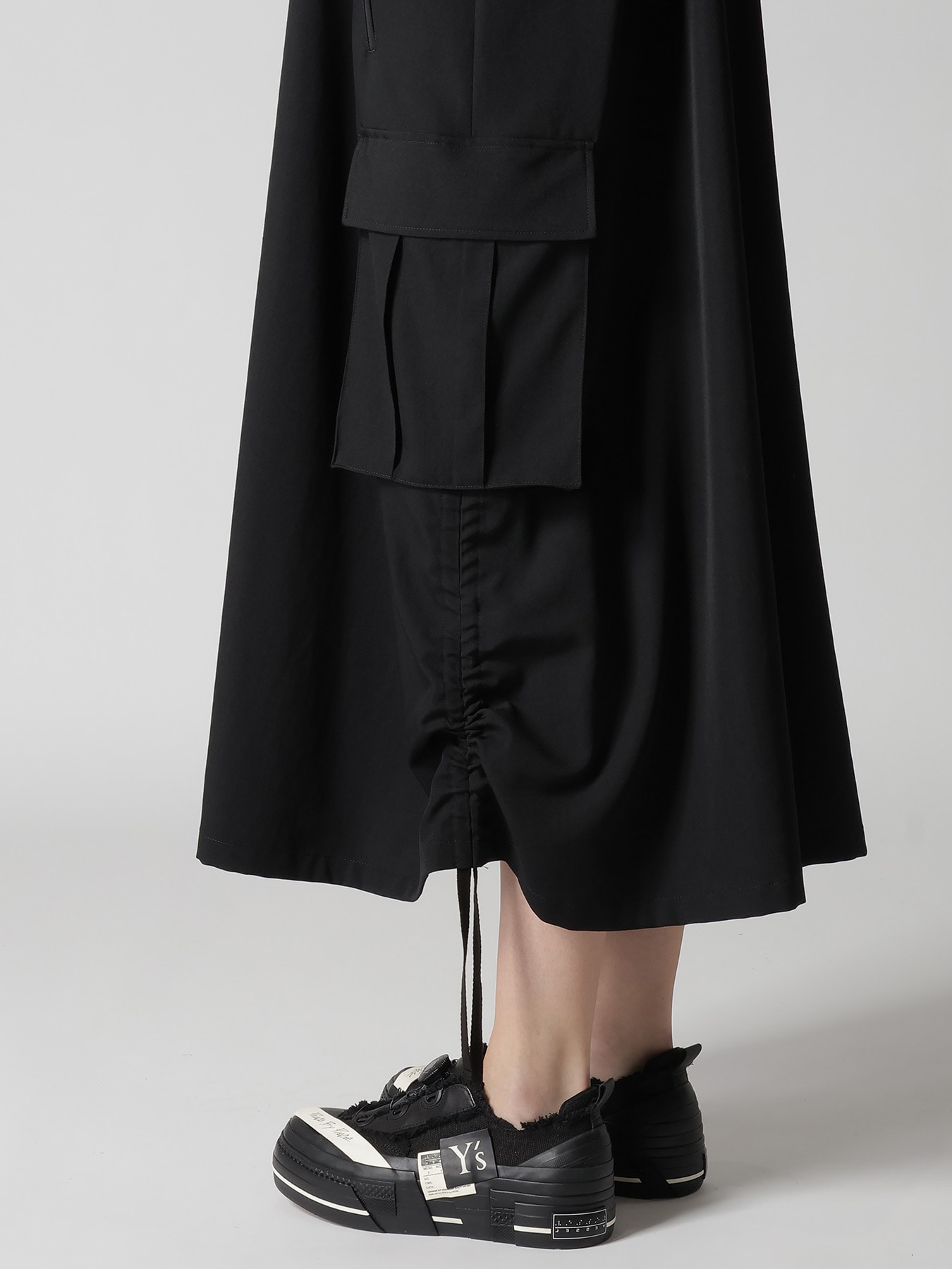 WOOL GABARDINE STRAP DRESS