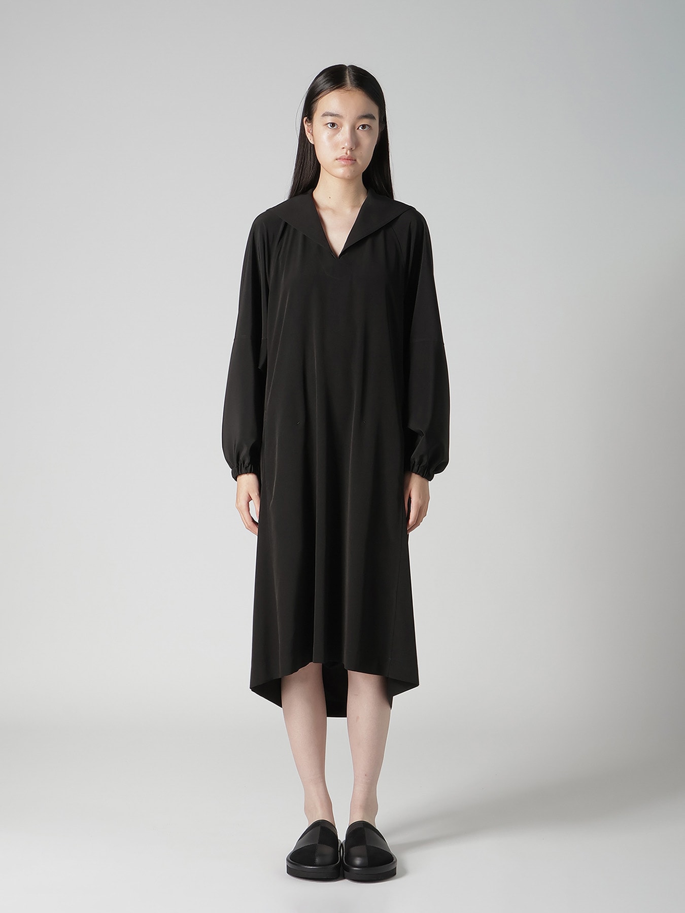 TA/PE SUPER VIYON TUSSER SAILOR COLLAR DRESS