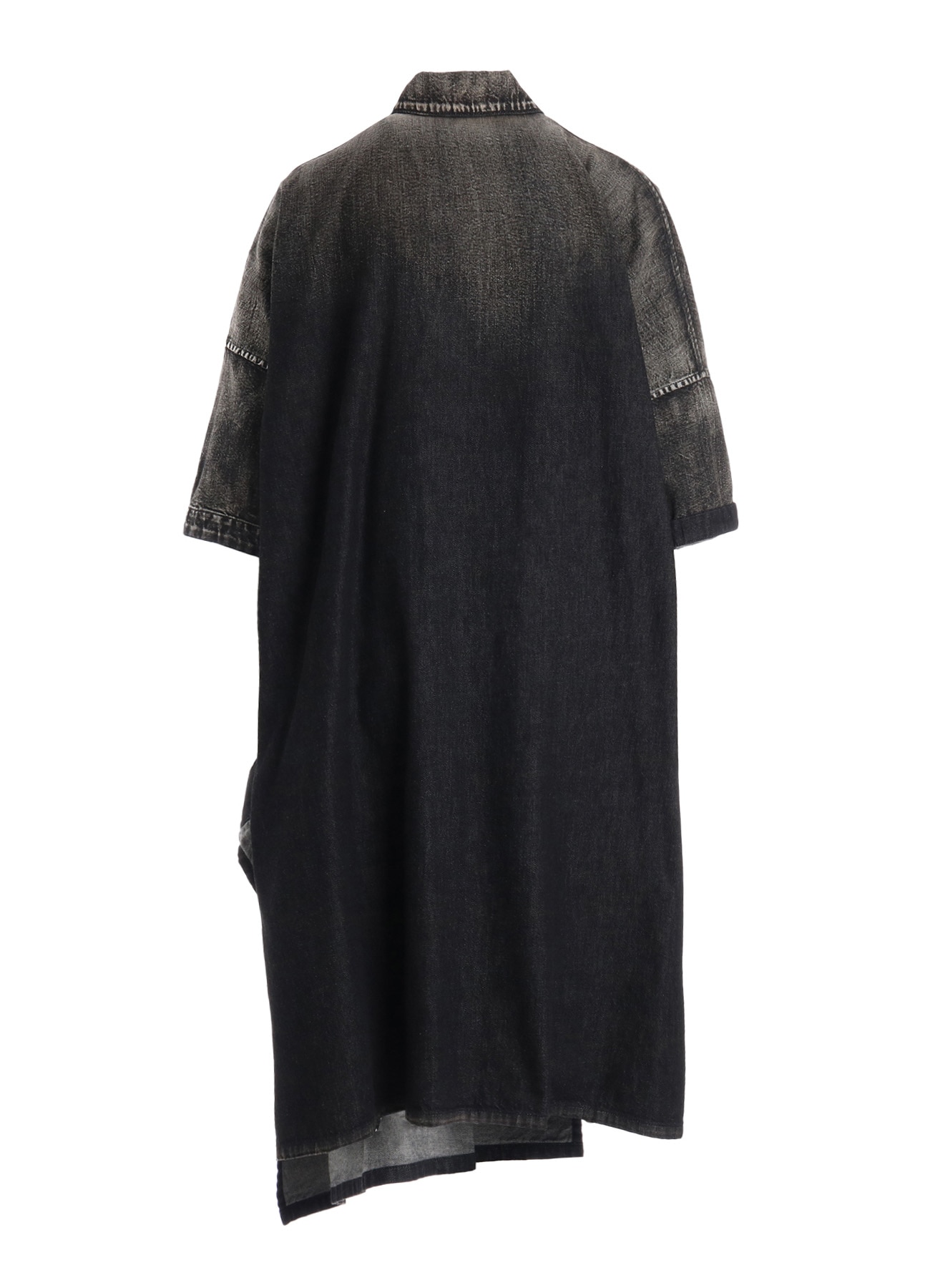 8OZ SPOTTED DENIM SHORT-SLEEVE DRESS