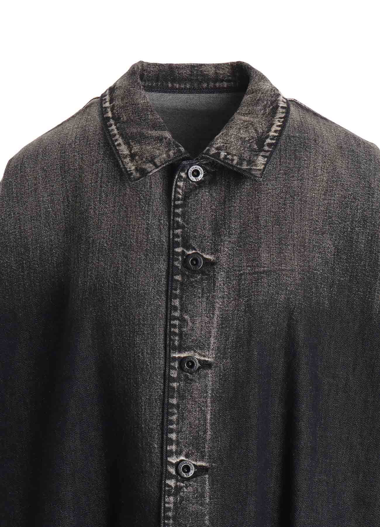 8OZ SPOTTED DENIM SHORT-SLEEVE DRESS