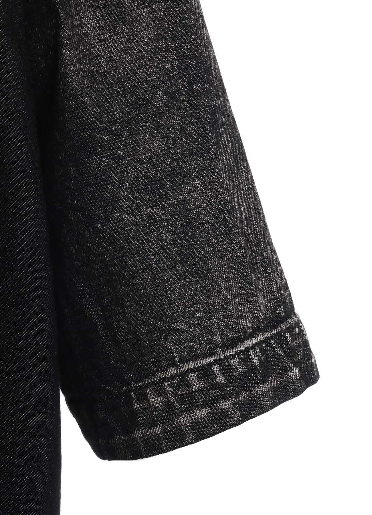 8OZ SPOTTED DENIM SHORT-SLEEVE DRESS