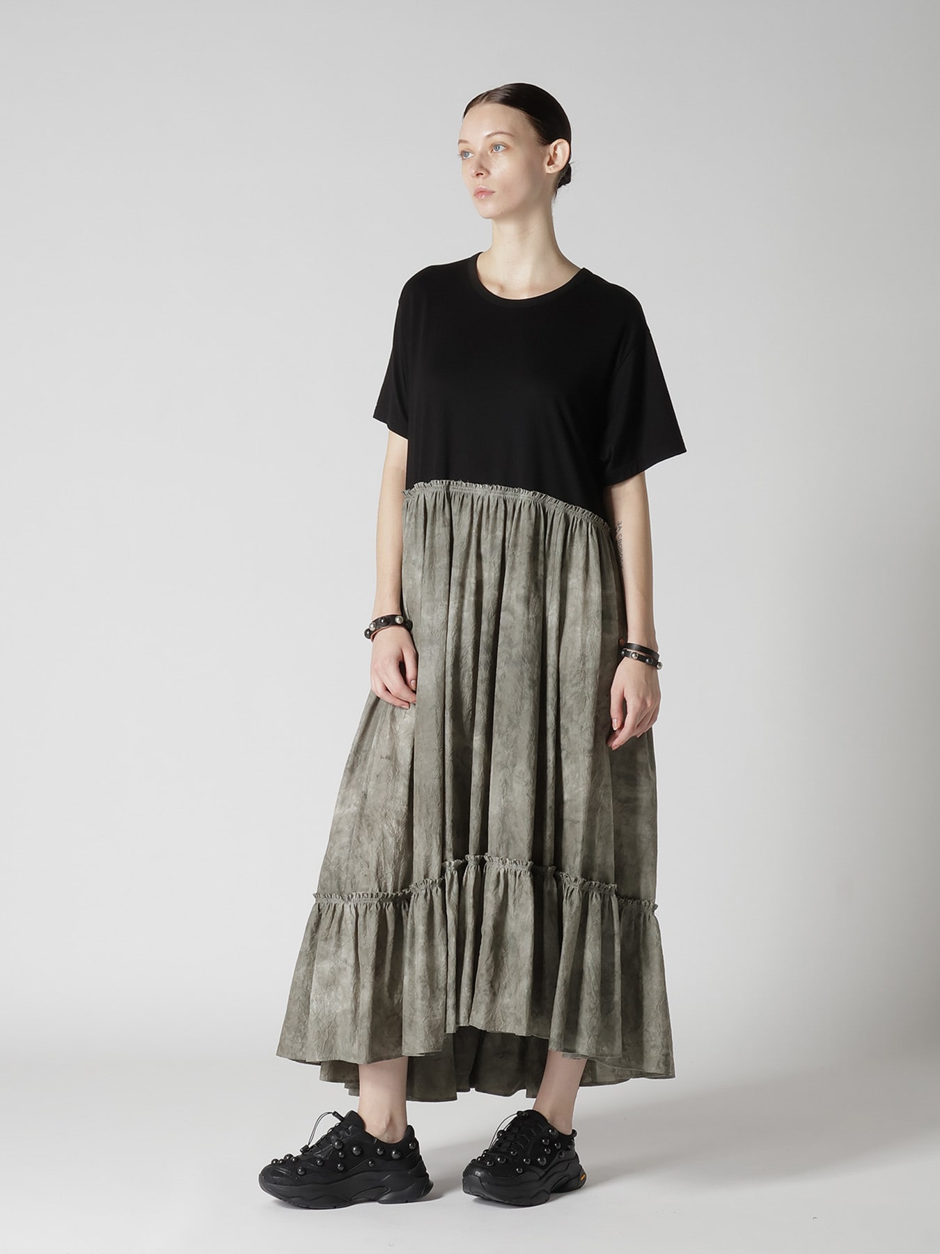 SYNTHETIC LEATHER DOT DAD SNEAKER