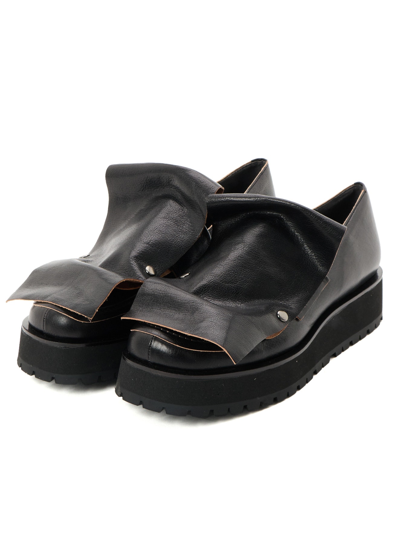 SURFACE-DYED SOFT TAN LEATHER 2 WAY LOAFERS