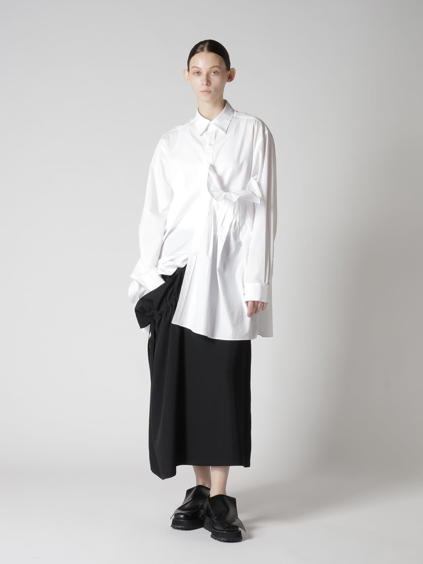 SEMI GLOSS LEATHER 2 WAY LOAFERS