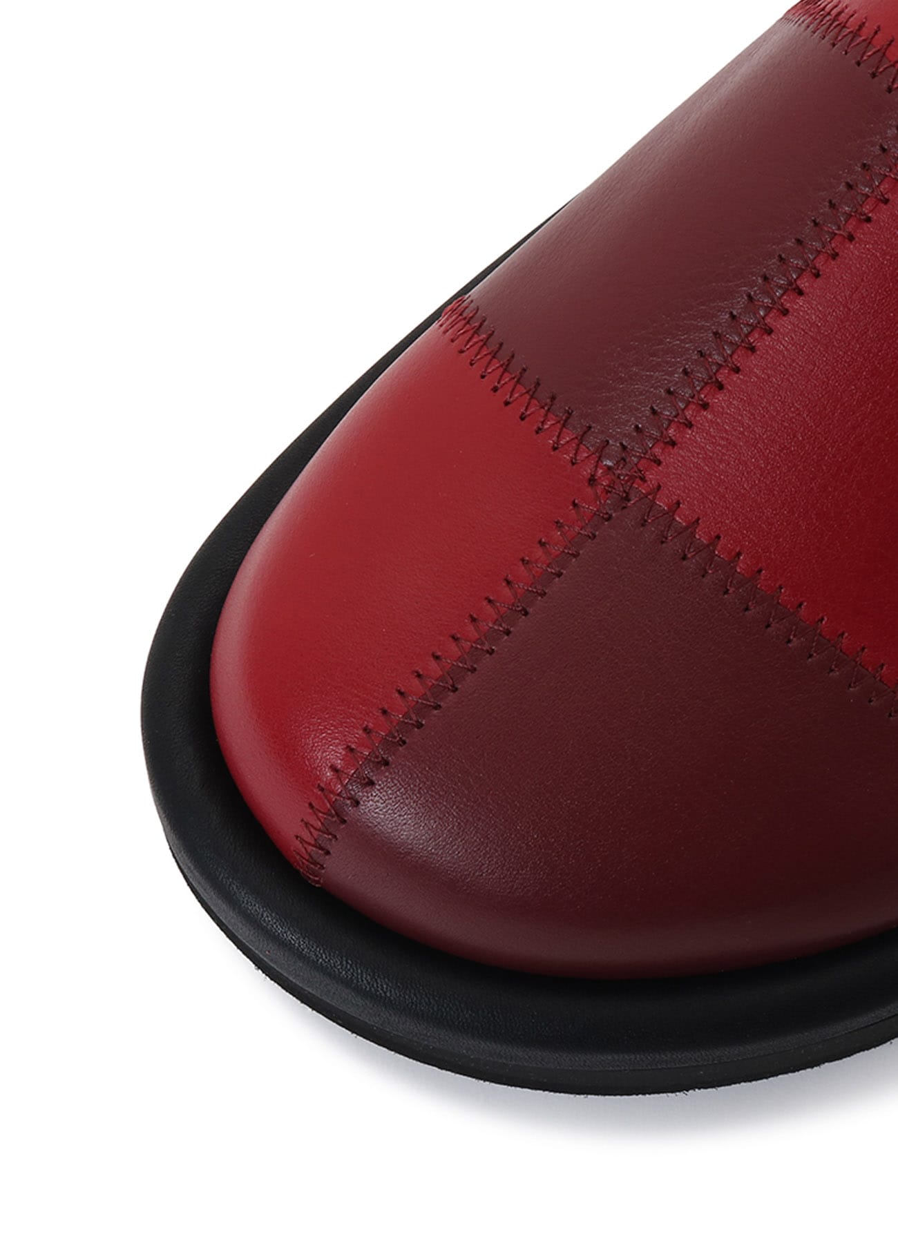 COW LEATHER PATCHWORK SANDALS