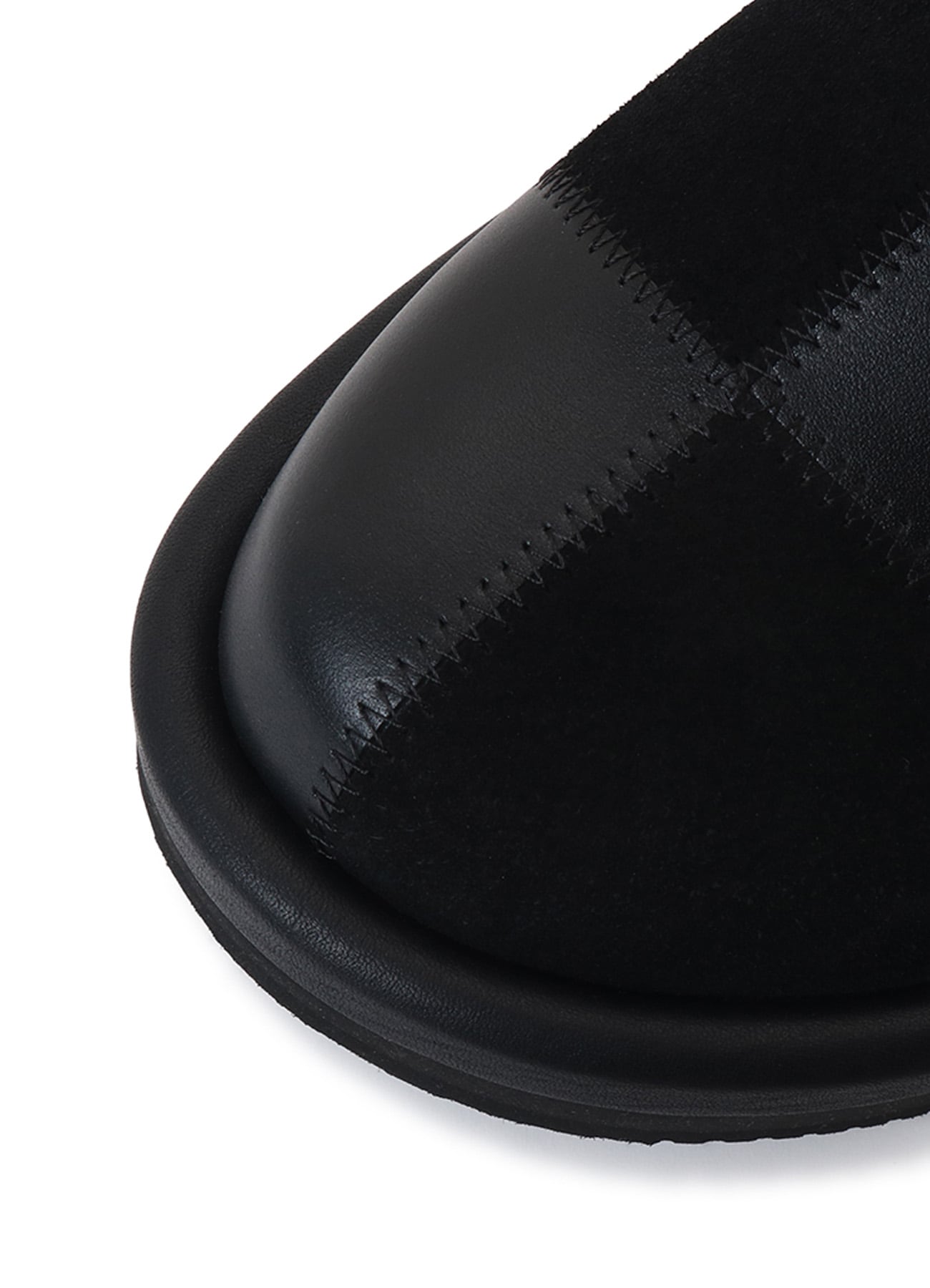 COW LEATHER PATCHWORK SANDALS