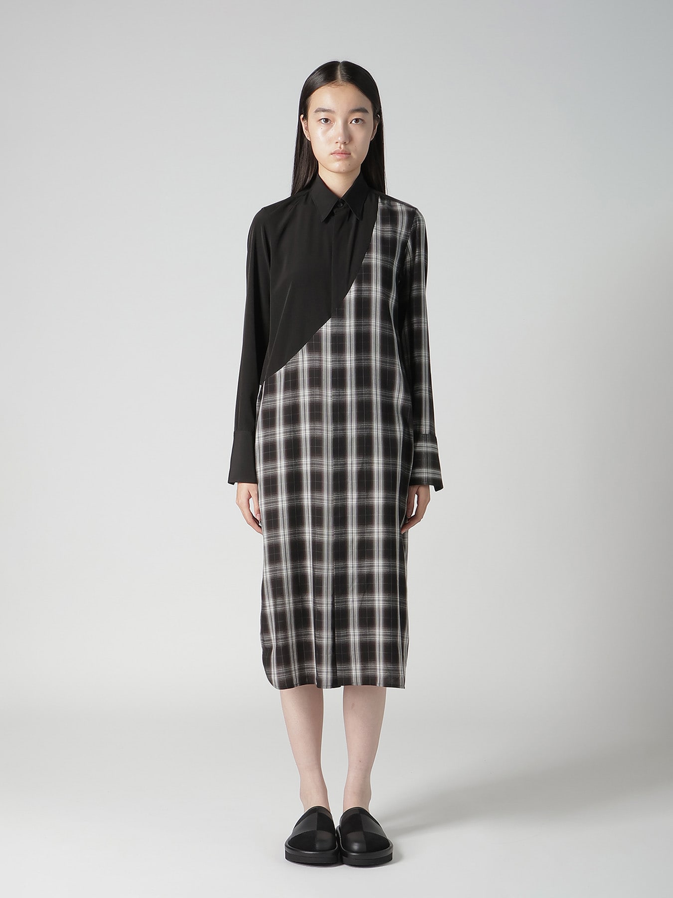 COW LEATHER PATCHWORK SANDALS