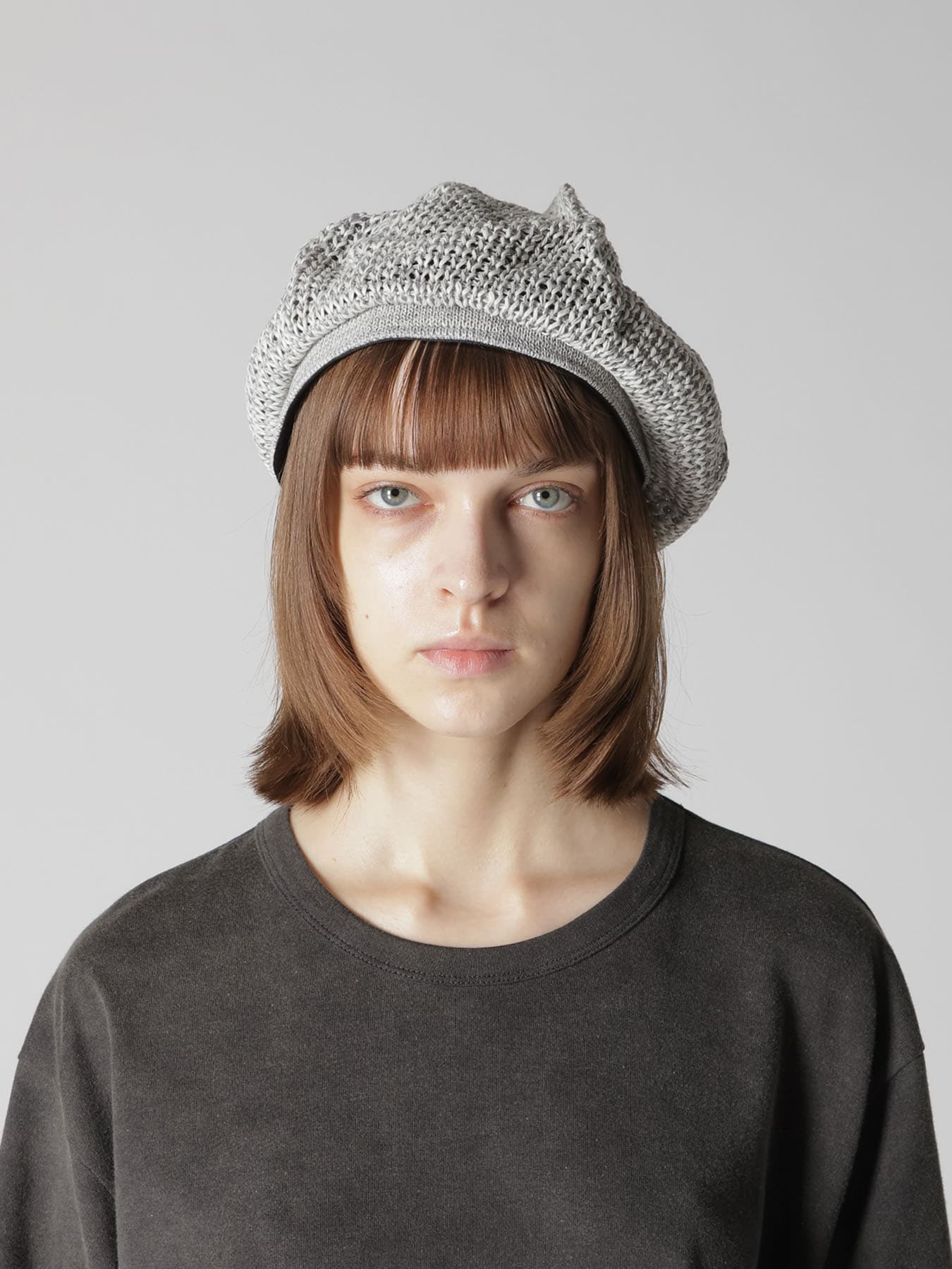 OPENWORK KNIT THERMOS BERET