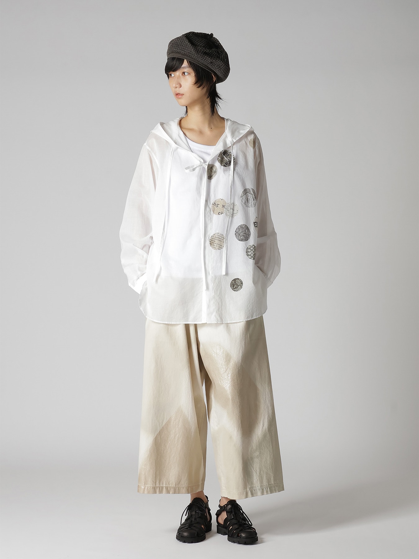 OPENWORK KNIT THERMOS BERET