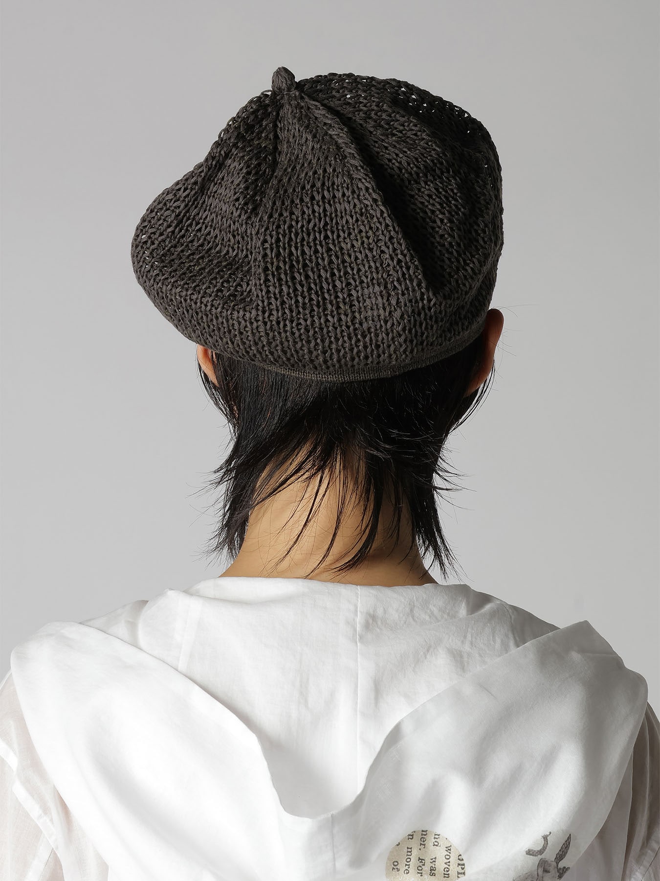 OPENWORK KNIT THERMOS BERET
