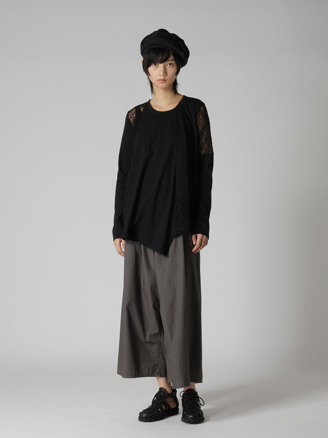 OPENWORK KNIT THERMOS BERET