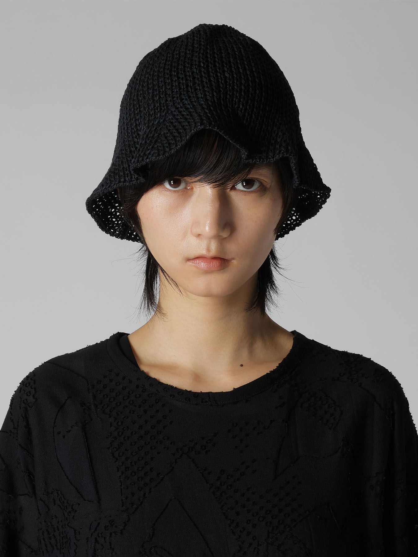 OPENWORK KNIT THERMOS HAT