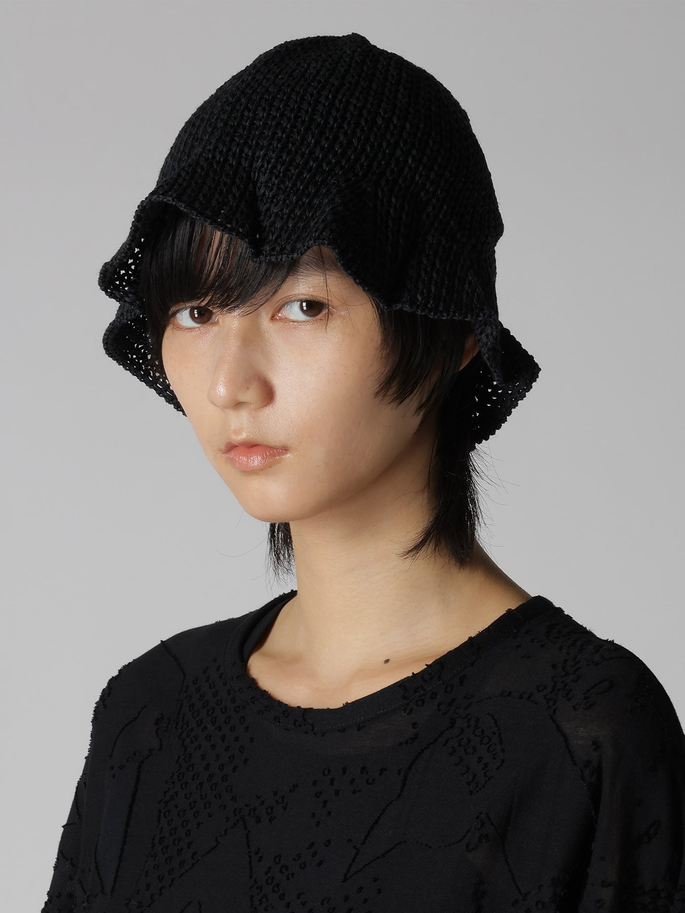 OPENWORK KNIT THERMOS HAT