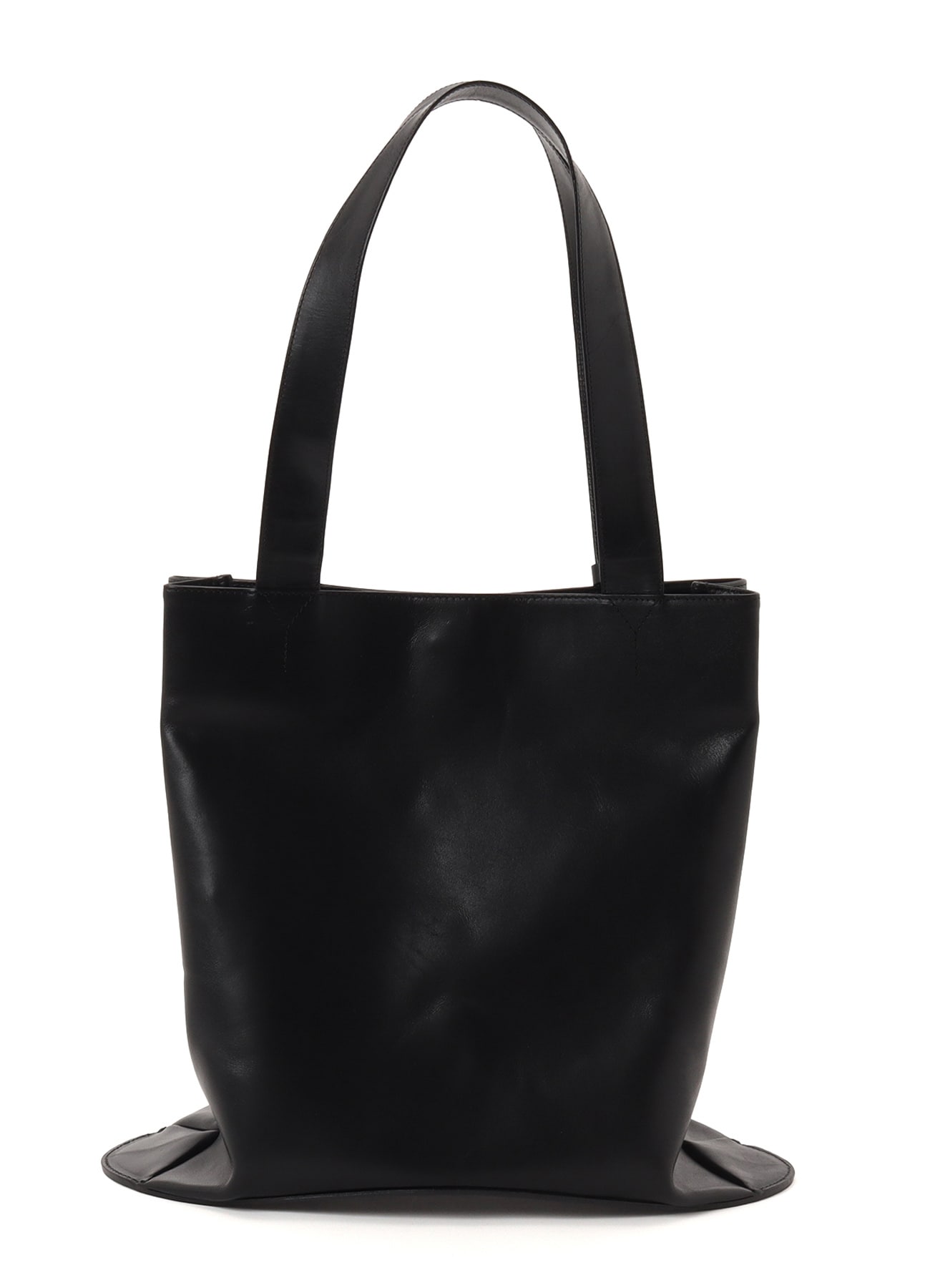 OIL SOFT LEATHER CURVED TOTE BAG