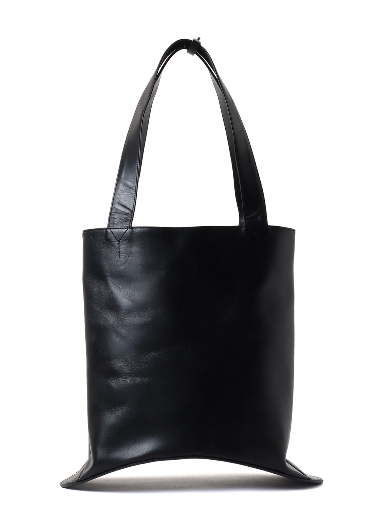 OIL SOFT LEATHER CURVED TOTE BAG