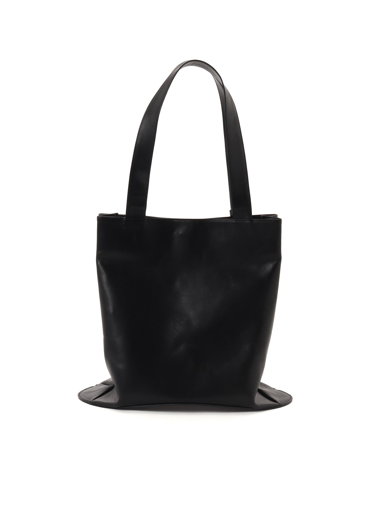 OIL SOFT LEATHER CURVED TOTE BAG