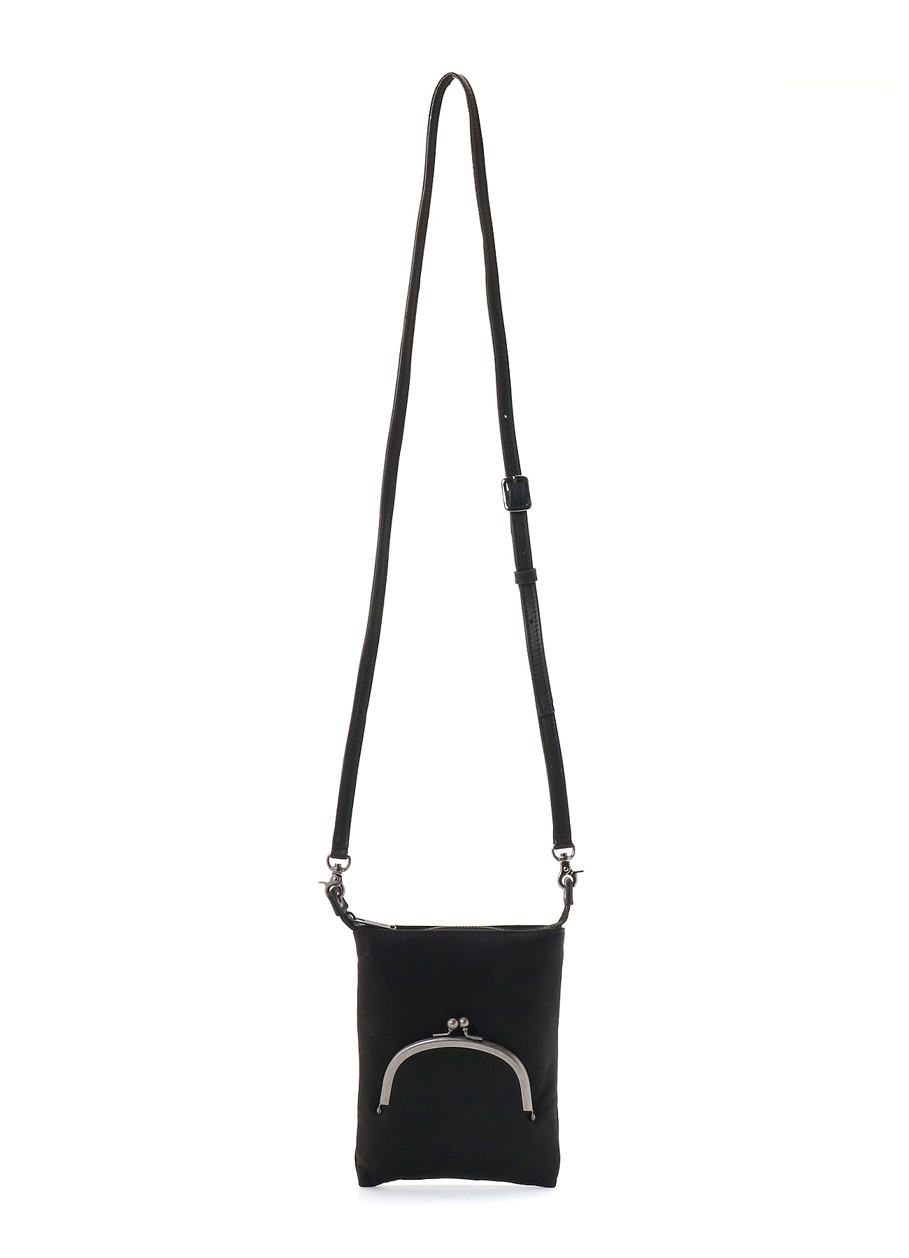 SOFT LEATHER METAL CLASP POCKET SHOULDER BAG